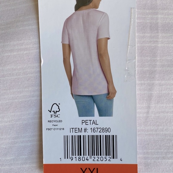 MATTY M PETAL PINK V-NECK SHORT SLEEVE TWIST FRONT TOP PLUS SIZE XXL 🌟NWT🌟 - Picture 13 of 15